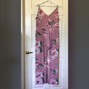 NWOT Pink plus size one piece romper with train